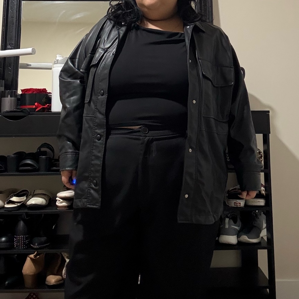 Zara Black Leather Jacket for Women